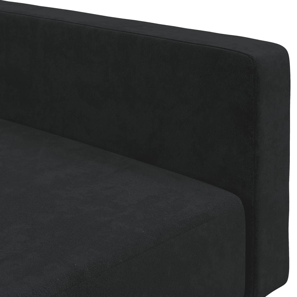 vidaXL 2-Seater Sofa Bed Black Velvet