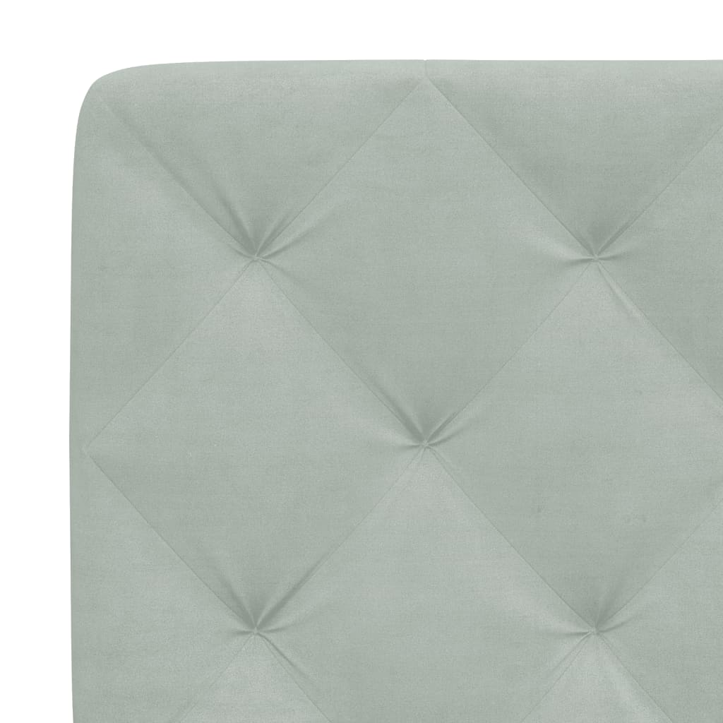 vidaXL Headboard Cushion Light Gray 39.4" Velvet