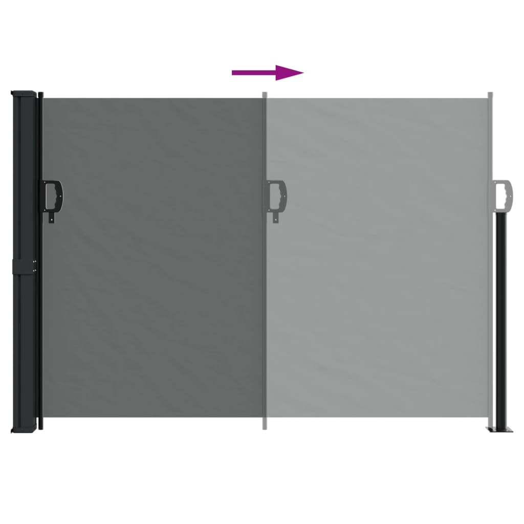 vidaXL Retractable Side Awning Anthracite 55.1"x118.1"