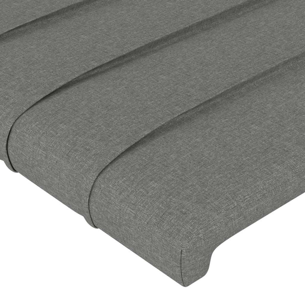 vidaXL LED Headboard Dark Gray 78.7"x2"x30.7"/34.6" Fabric