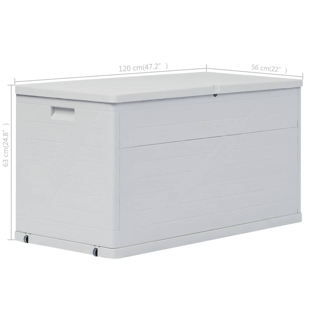 vidaXL Patio Storage Box 111 gal Light Gray