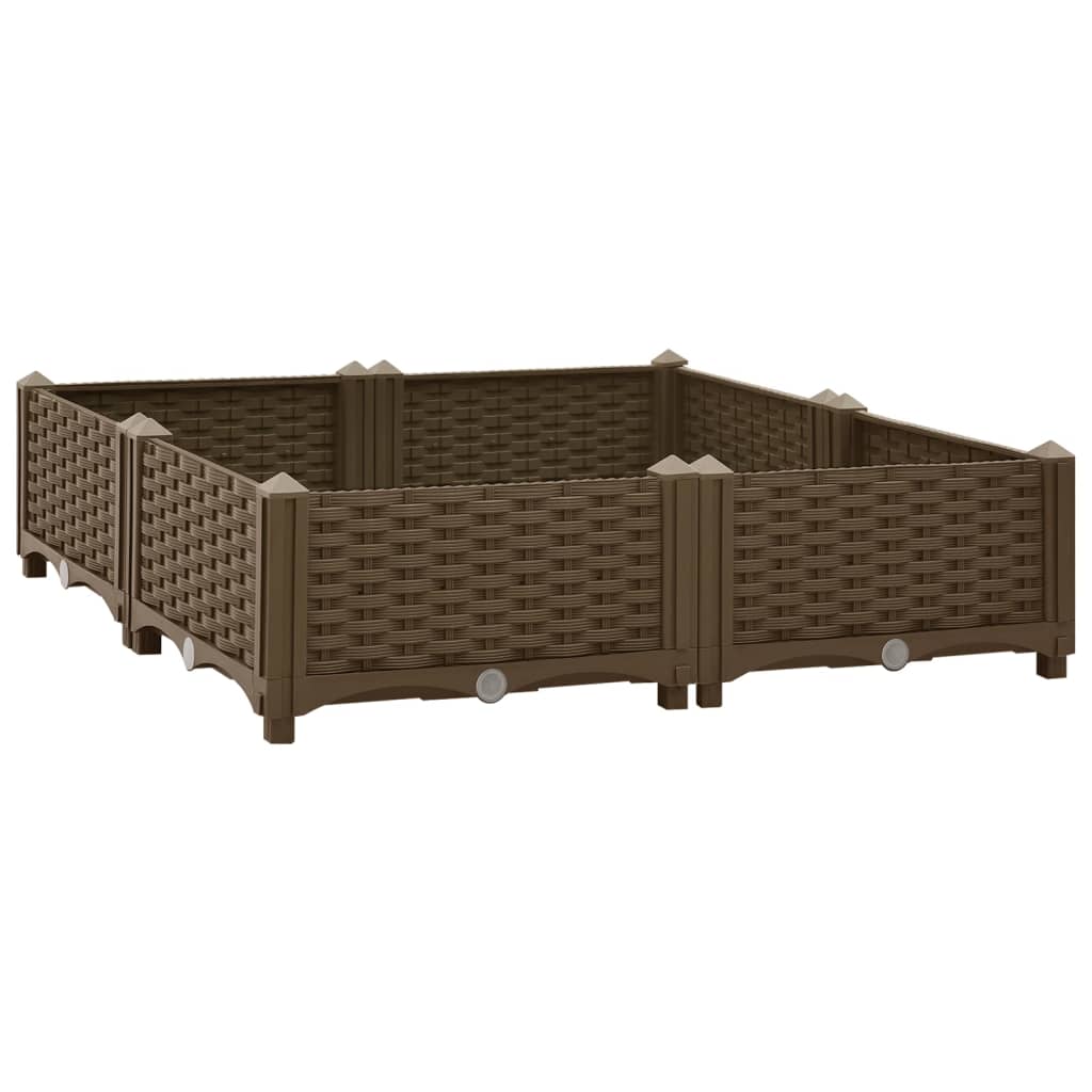 vidaXL Raised Bed 31.5"x31.5"x9.1" Polypropylene