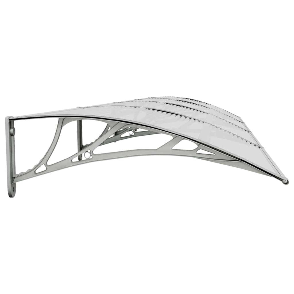 vidaXL Door Canopy Gray and Transparent 157.5"x29.5" Polycarbonate