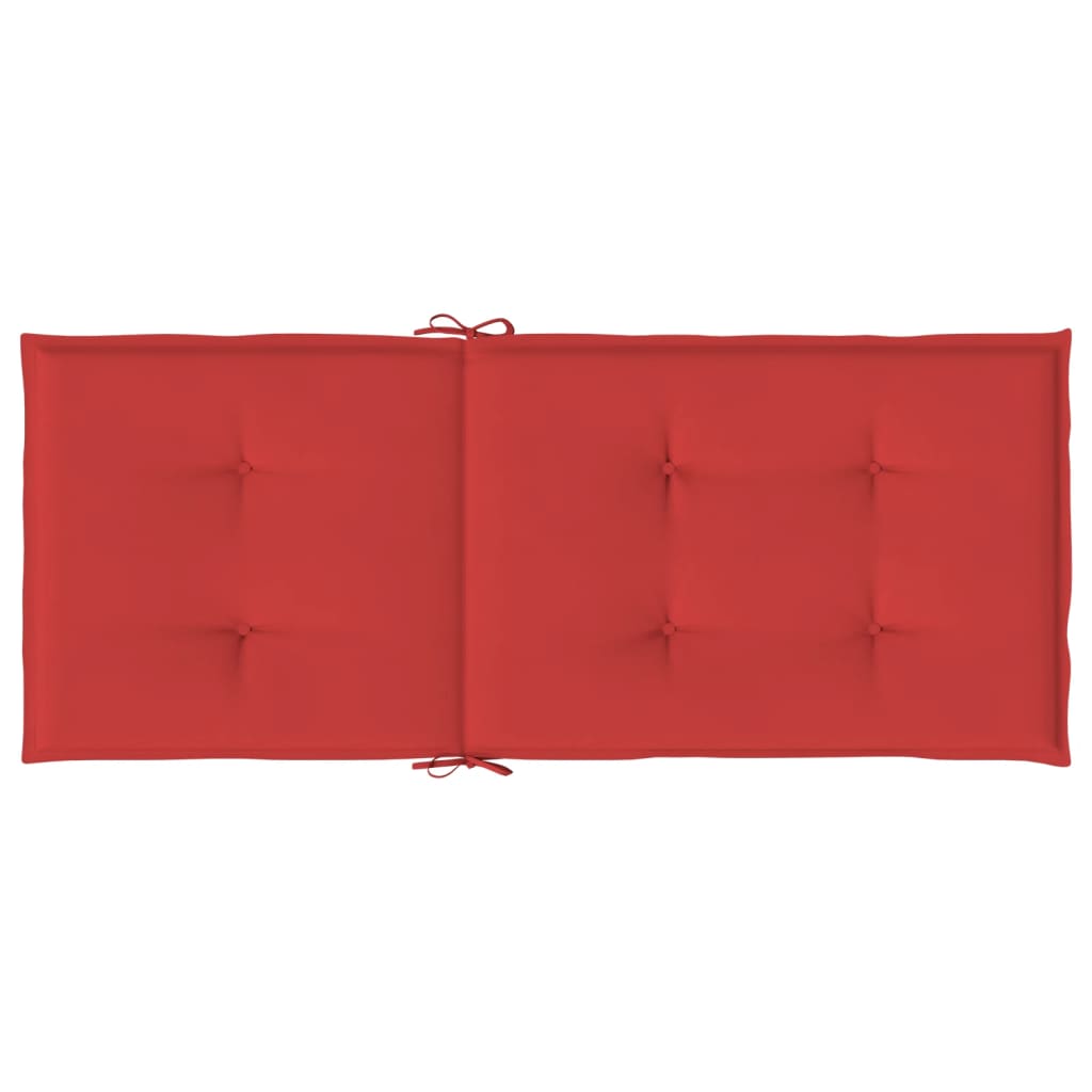 vidaXL Garden Highback Chair Cushions 6 pcs Red 47.2"x19.7"x1.2" Fabric