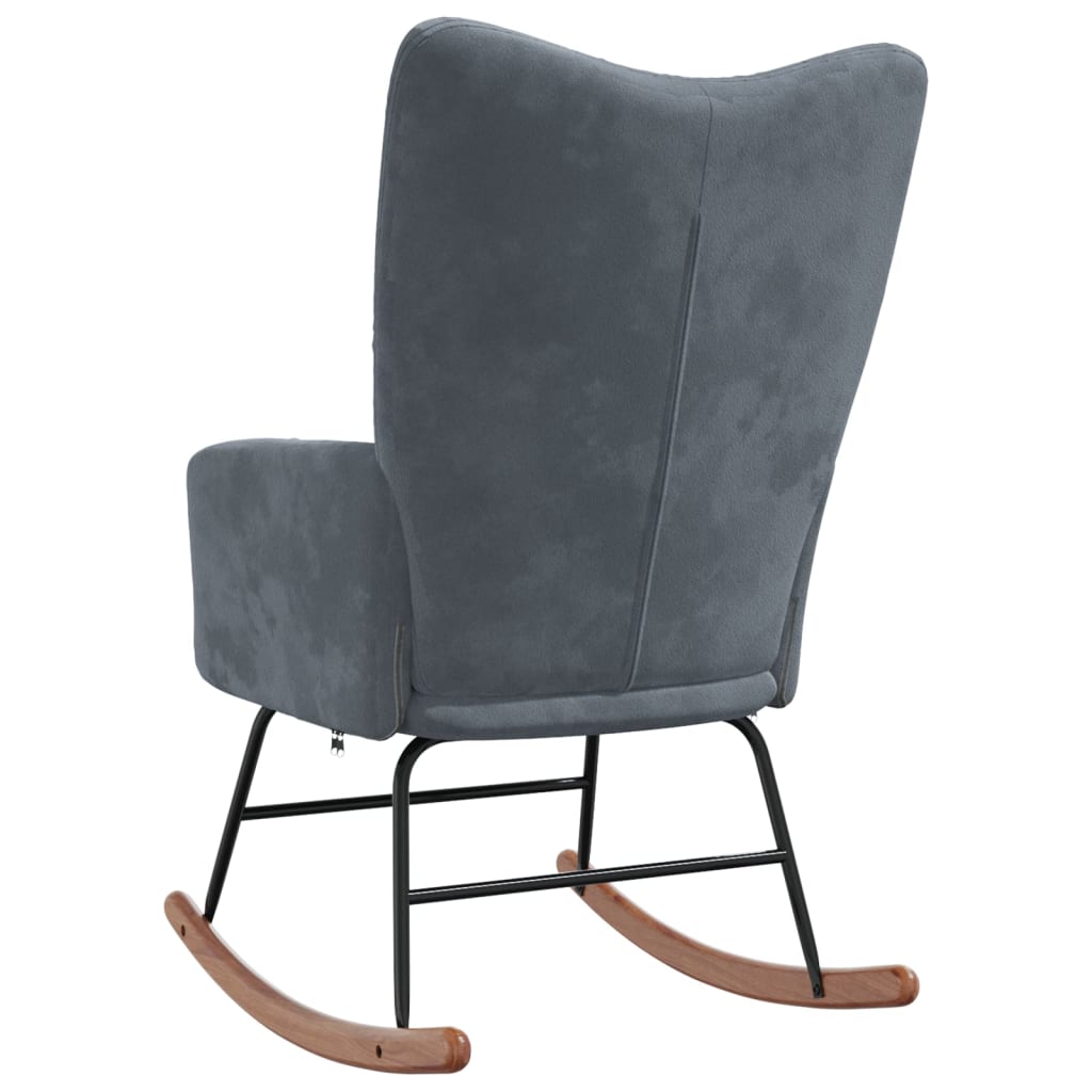 vidaXL Rocking Chair Dark Gray Velvet