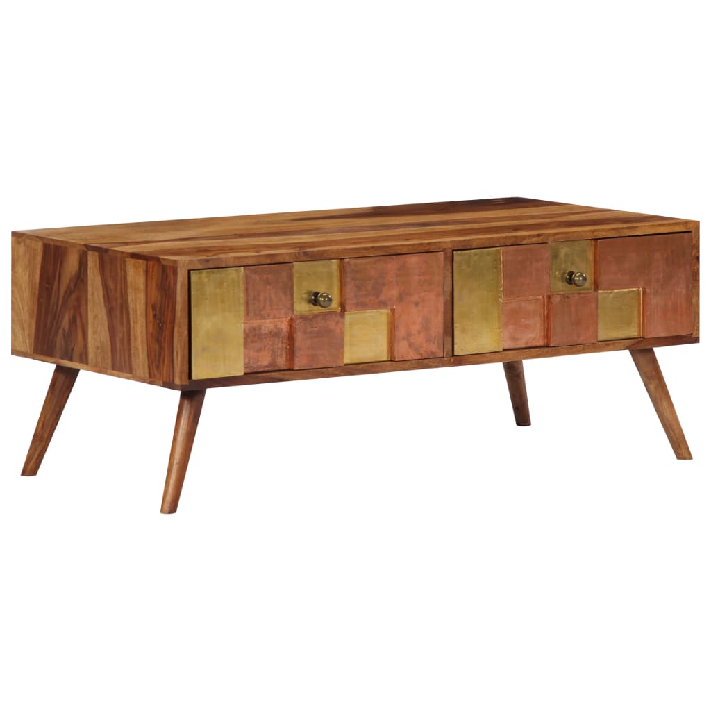 vidaXL Coffee Table 39.4"x19.7"x15.4" Solid Wood