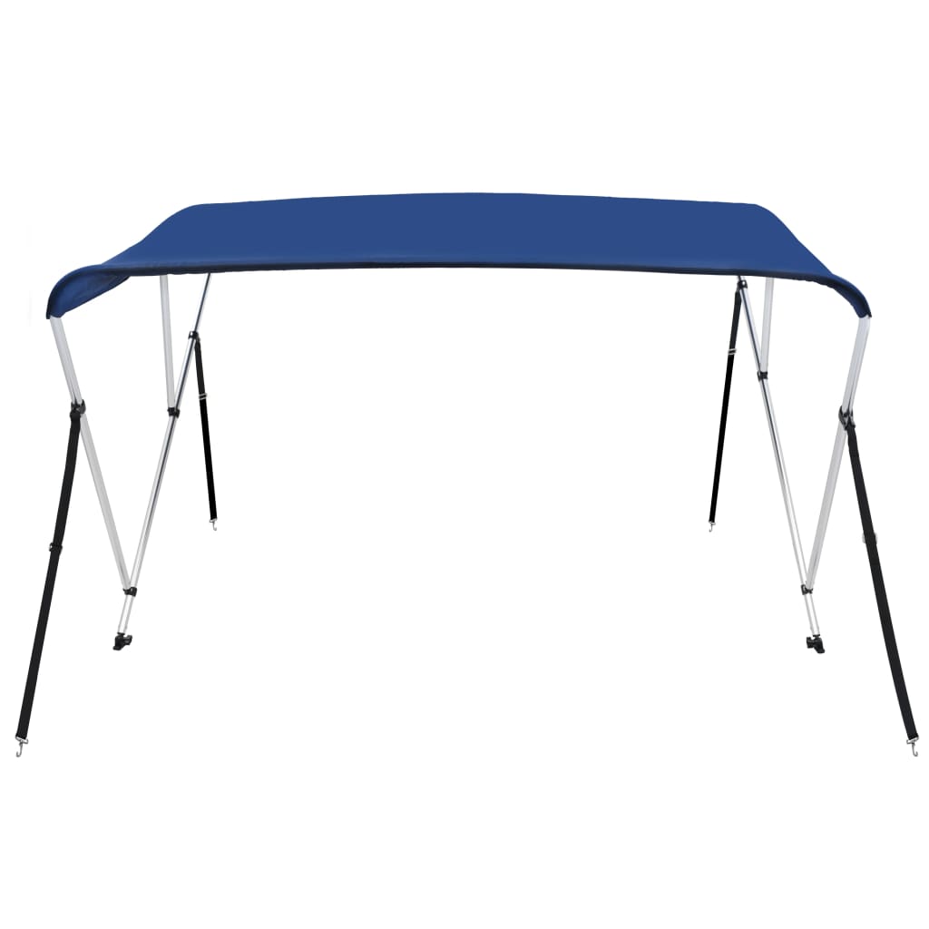 vidaXL 3 Bow Bimini Top Blue 72"x55.1"x53.9"