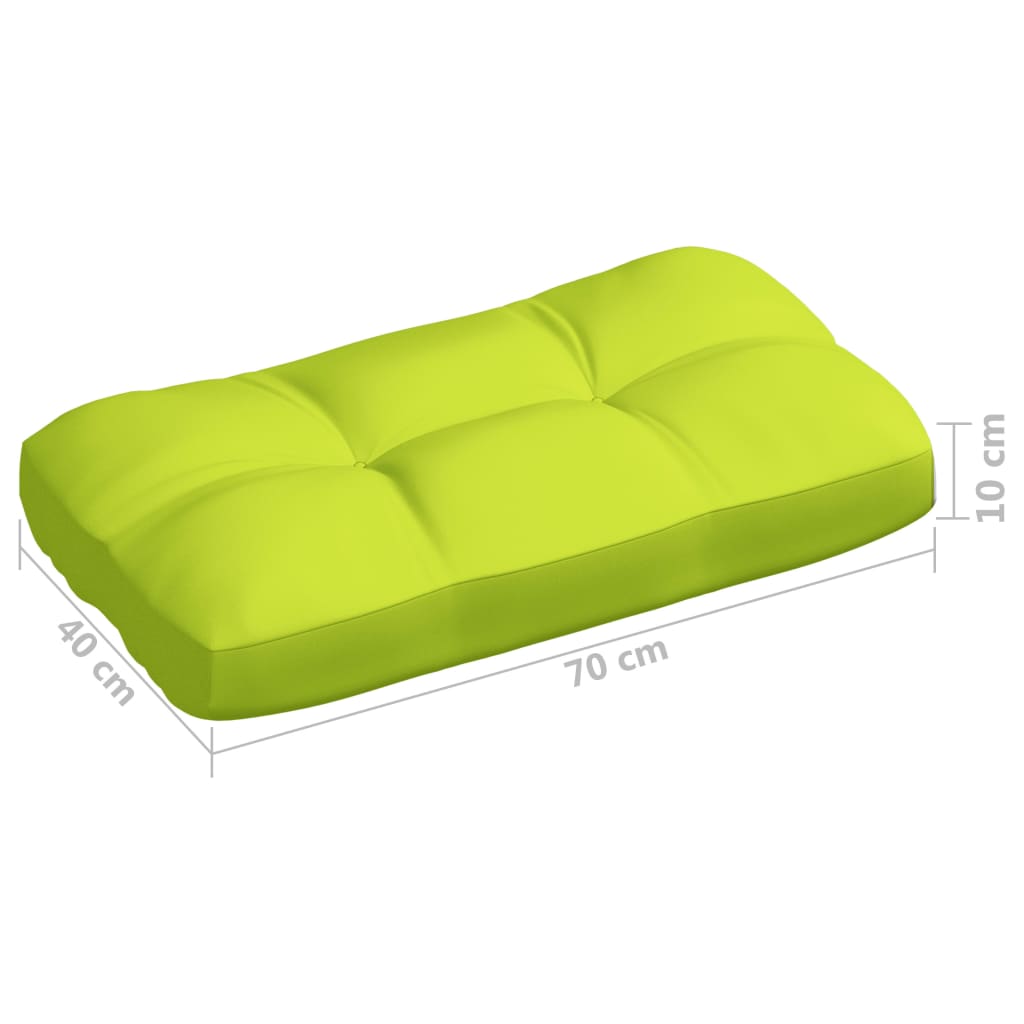 vidaXL Pallet Sofa Cushions 7 pcs Bright Green