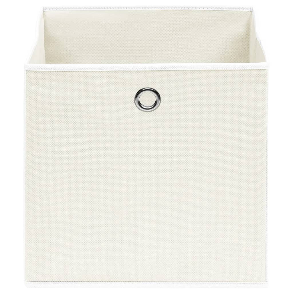 vidaXL Storage Boxes 4 pcs White 12.6"x12.6"x12.6" Fabric