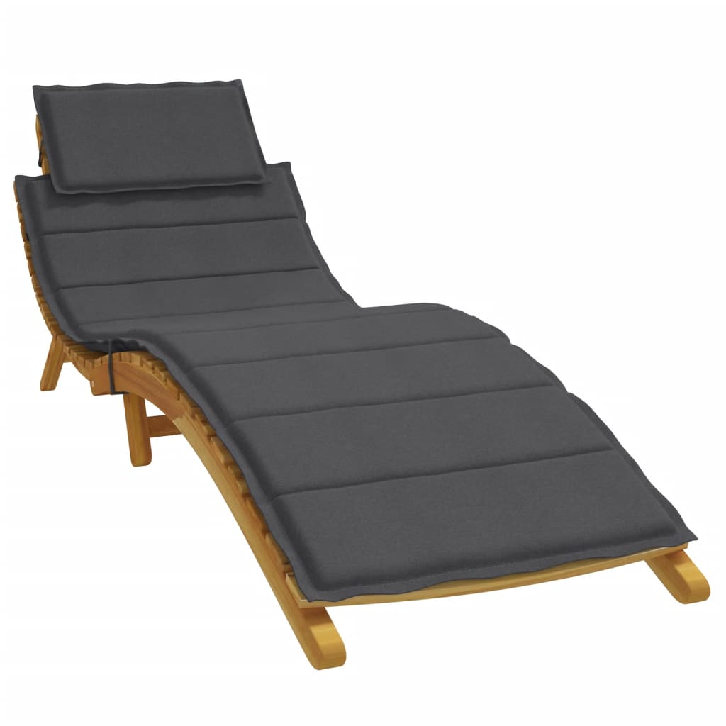 vidaXL Sun Lounger Cushion Melange Anthracite 73.2"x22.8"x1.2" Fabric