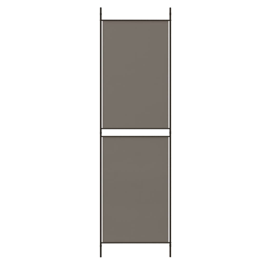 vidaXL 5-Panel Room Divider Anthracite 98.4"x86.6" Fabric