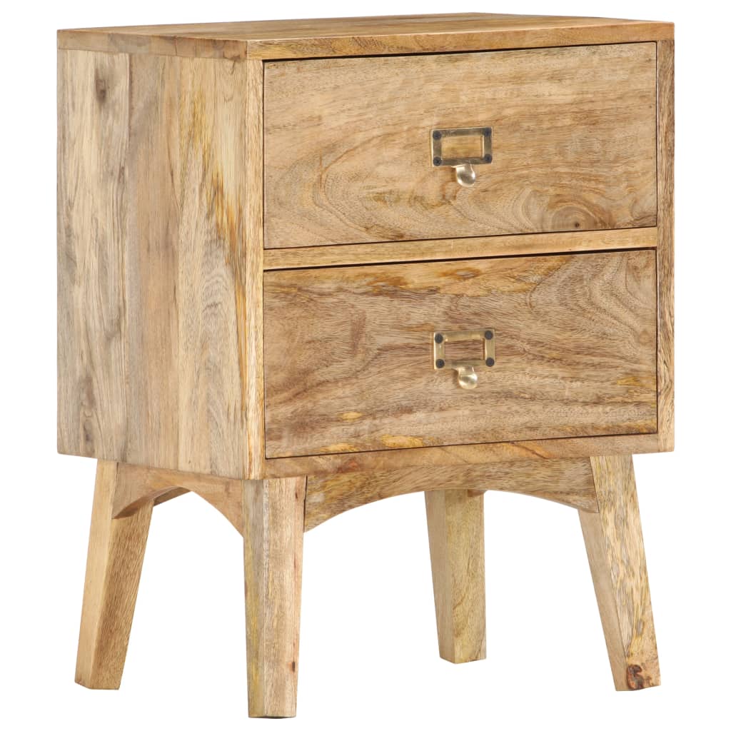 vidaXL Bedside Cabinet 15.7"x13.8"x21.7" Solid Mango Wood