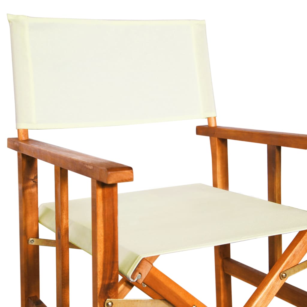 vidaXL Director's Chairs 2 pcs Solid Acacia Wood