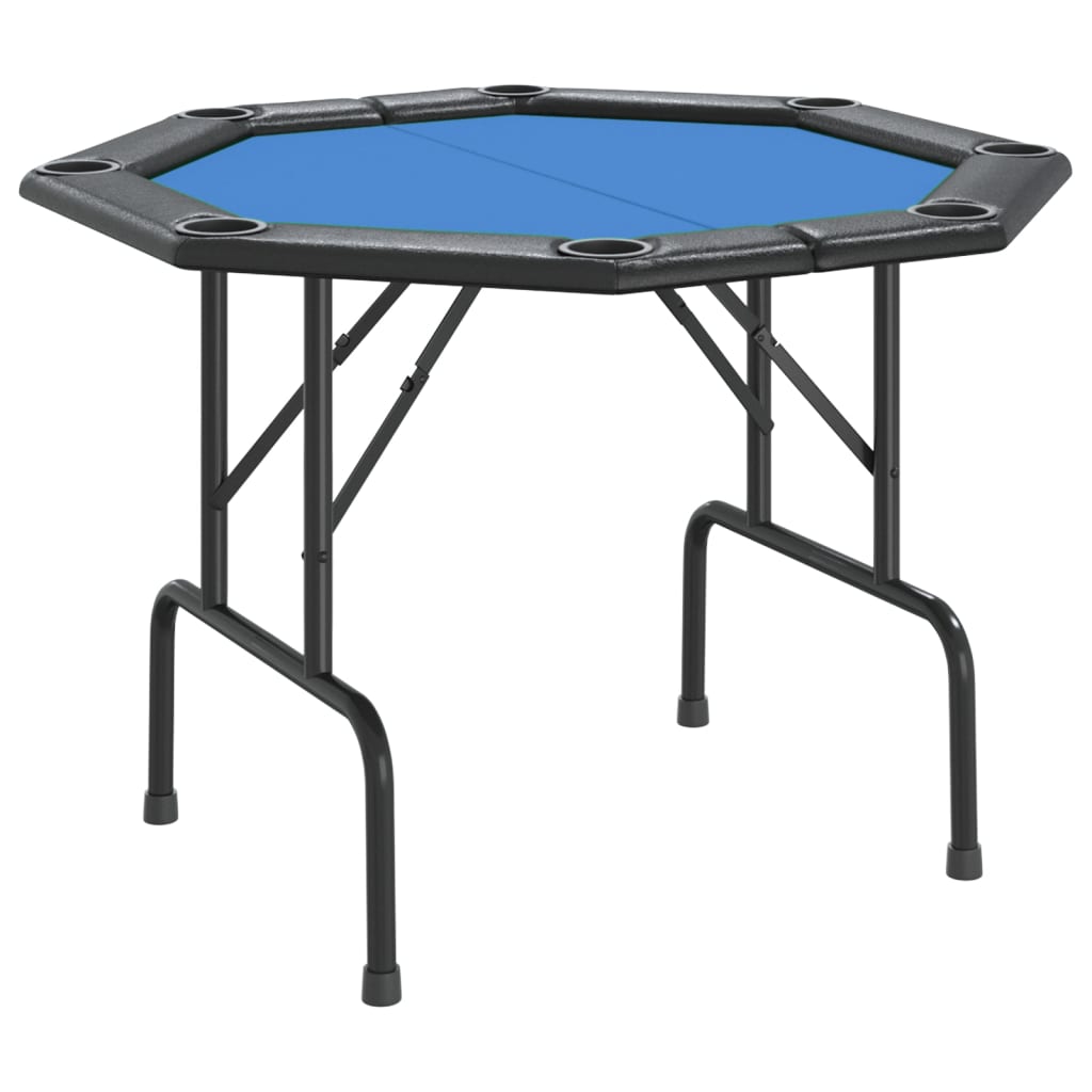 vidaXL 8-Player Folding Poker Table Blue 42.5"x42.5"x29.5"