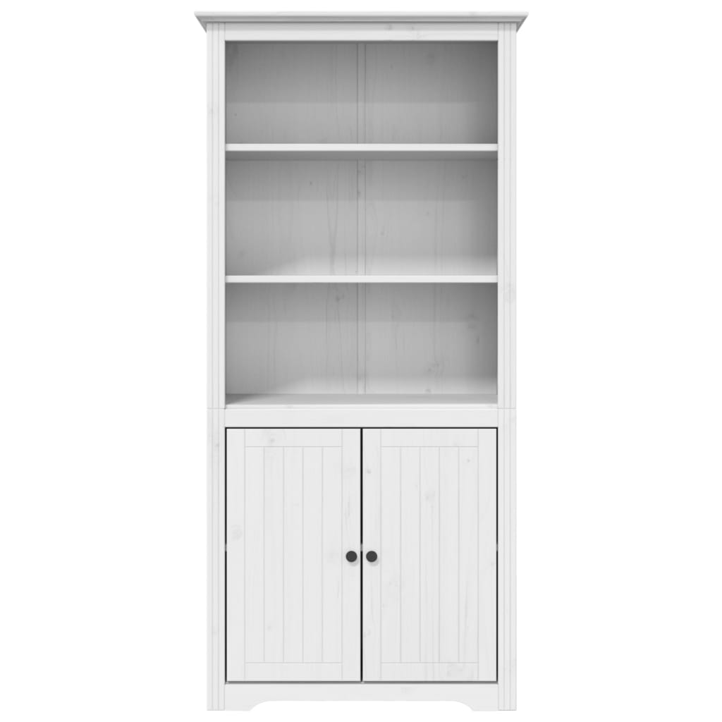 vidaXL Bookcase BODO White 32.3"x15.7"x68.1" Solid Wood Pine