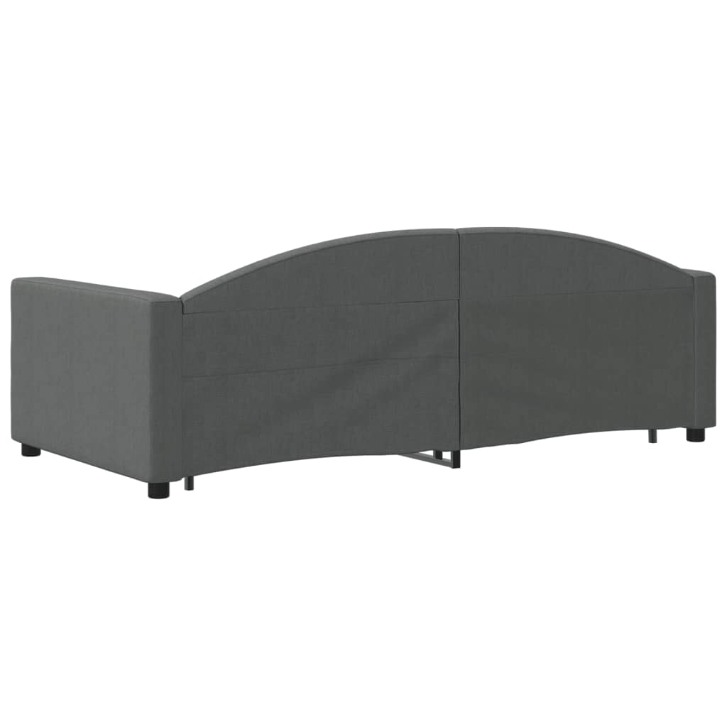 vidaXL Daybed with Trundle without Mattress Dark Gray 39.4"x74.8"