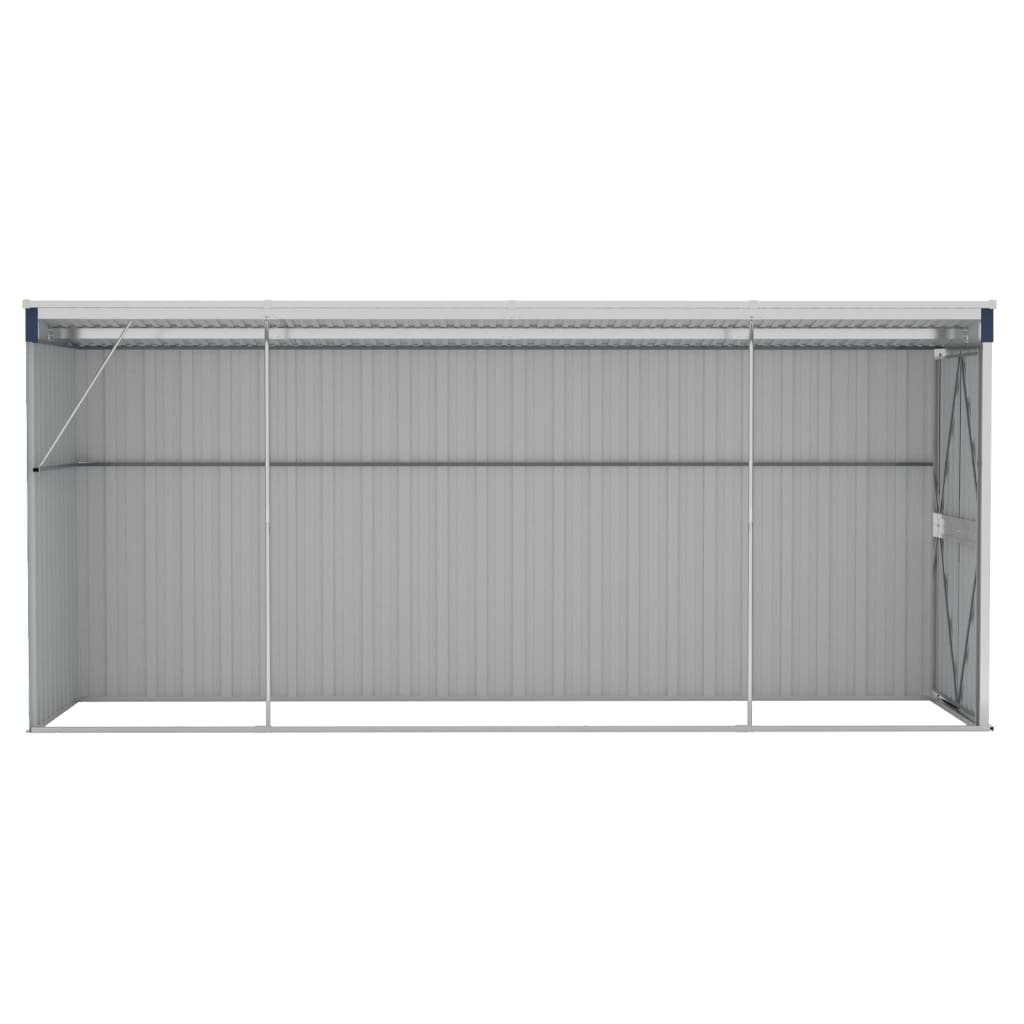 vidaXL Wall-mounted Garden Shed Anthracite 46.5"x150.4"x70.1" Steel