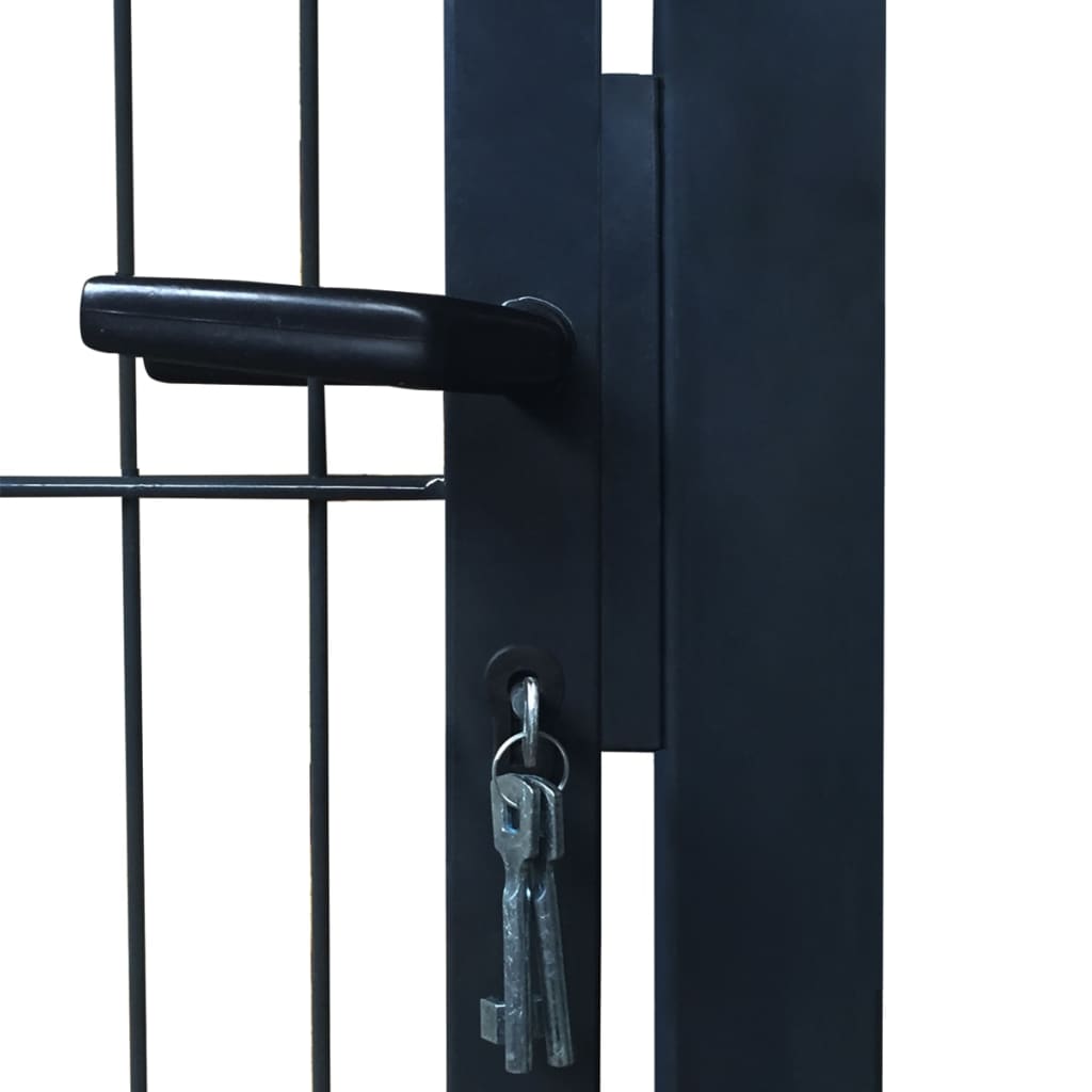 vidaXL 2D Fence Gate (Single) Anthracite Gray 41.7"x74.8"