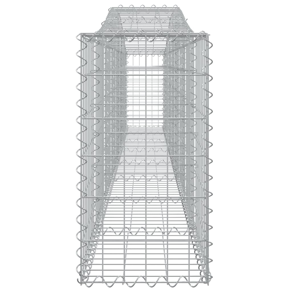 vidaXL Arched Gabion Baskets 4 pcs 157.5"x11.8"x23.6"/31.5" Galvanized Iron