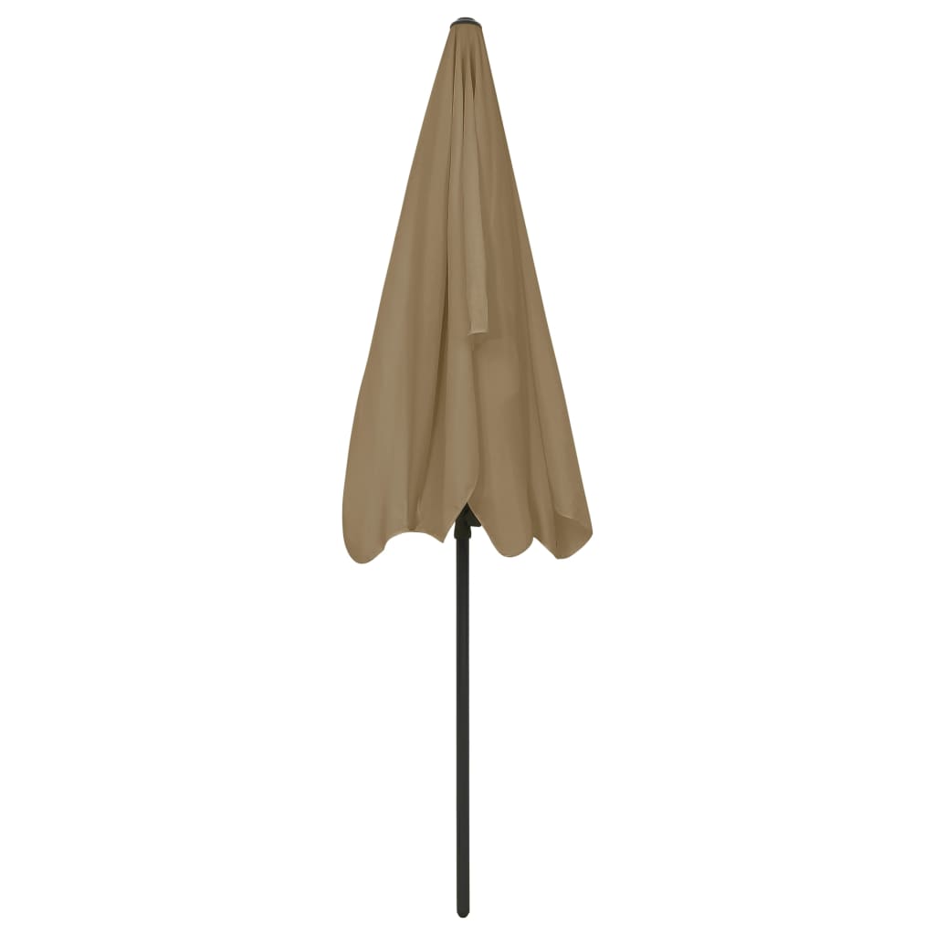 vidaXL Beach Umbrella Taupe 78.7"x49.2"