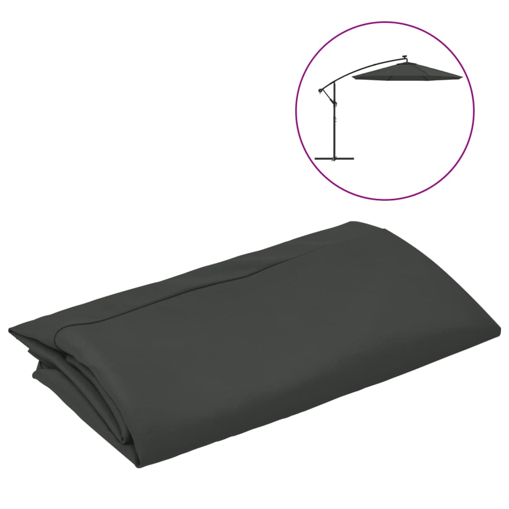 vidaXL Replacement Fabric for Cantilever Umbrella Anthracite 118.1"