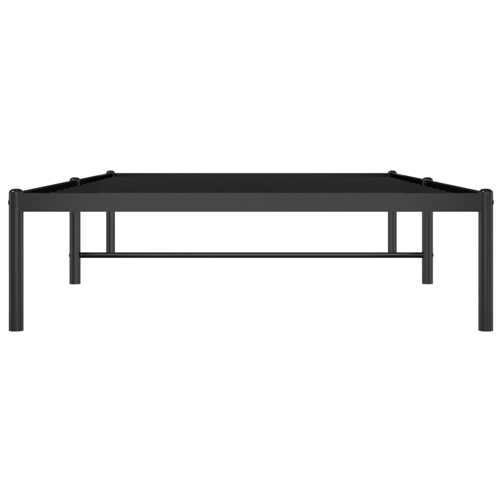 vidaXL Metal Bed Frame without Mattress Black 39.4"x74.8"