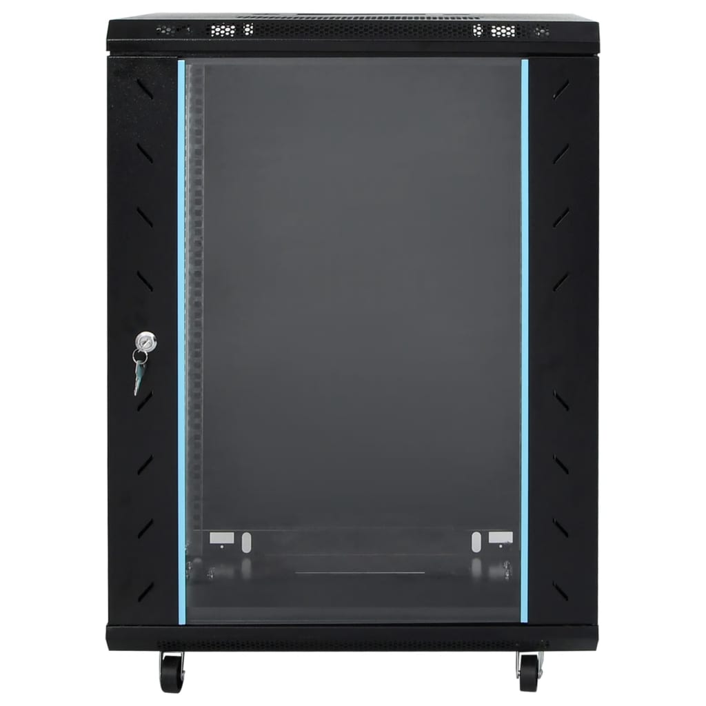 vidaXL 15U Network Cabinet with Swivel Feet 19" IP20 20.9"x15.7"x31.5"