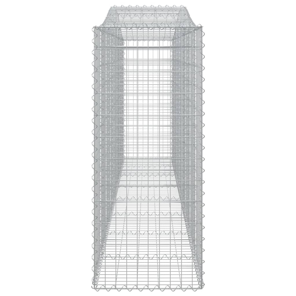 vidaXL Arched Gabion Basket 157.5"x19.7"x47.2"/55.1" Galvanized Iron