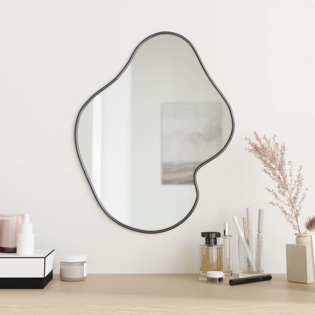 vidaXL Wall Mirror Black 19.7"x15.7"