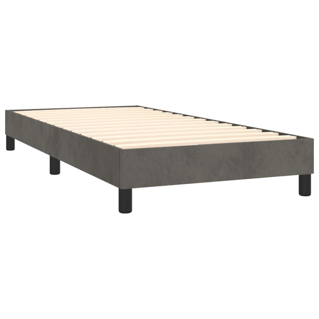 vidaXL Bed Frame Dark Gray 39.4"x79.9" Twin XL Velvet