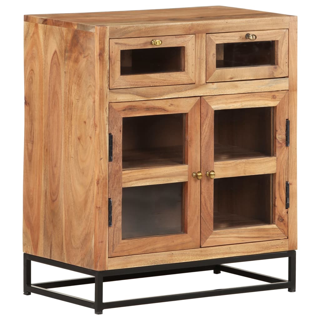 vidaXL Sideboard 23.6"x13.8"x27.6" Solid Acacia Wood