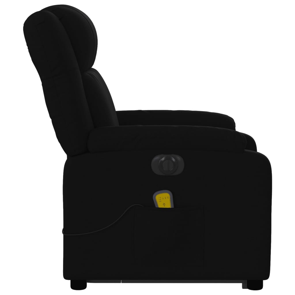 vidaXL Electric Stand up Massage Recliner Chair Black Fabric