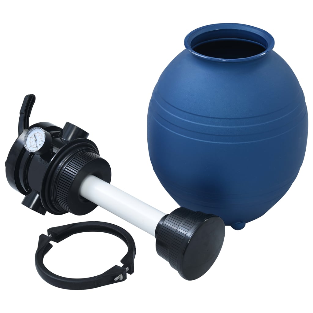 vidaXL Pool Sand Filter with 4 Position Valve Blue 11.8"