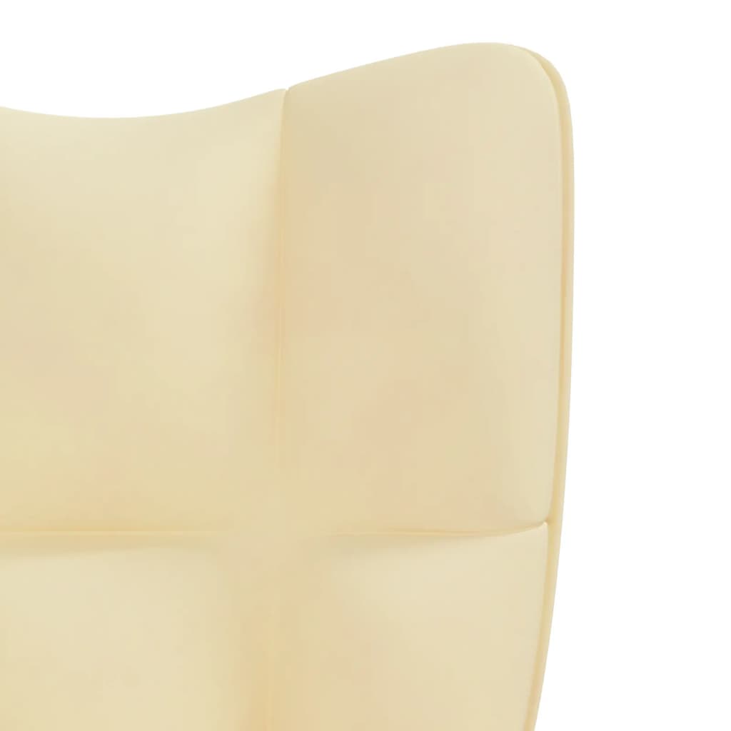 vidaXL Relaxing Chair Cream White Velvet