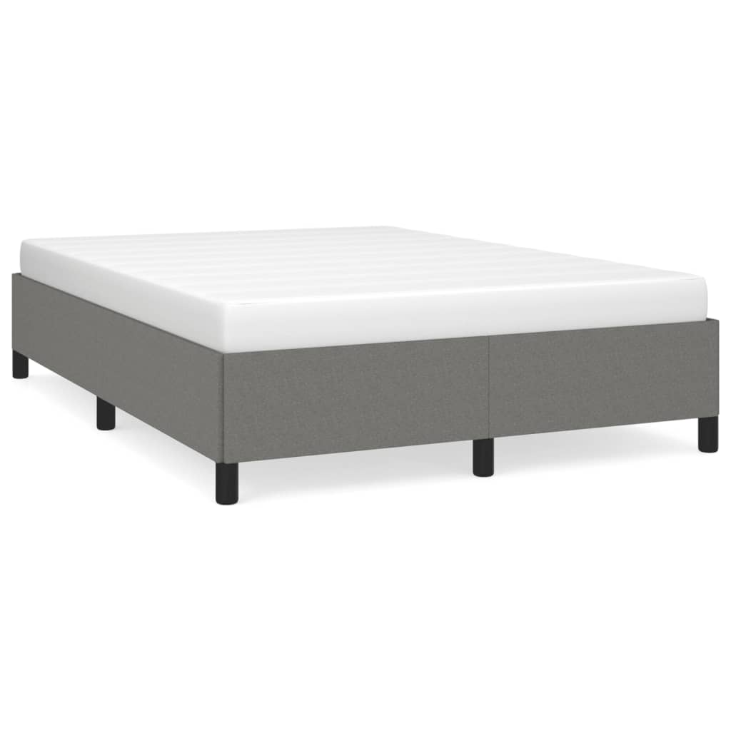 vidaXL Bed Frame without Mattress Dark Gray 59.8"x79.9" Queen Fabric