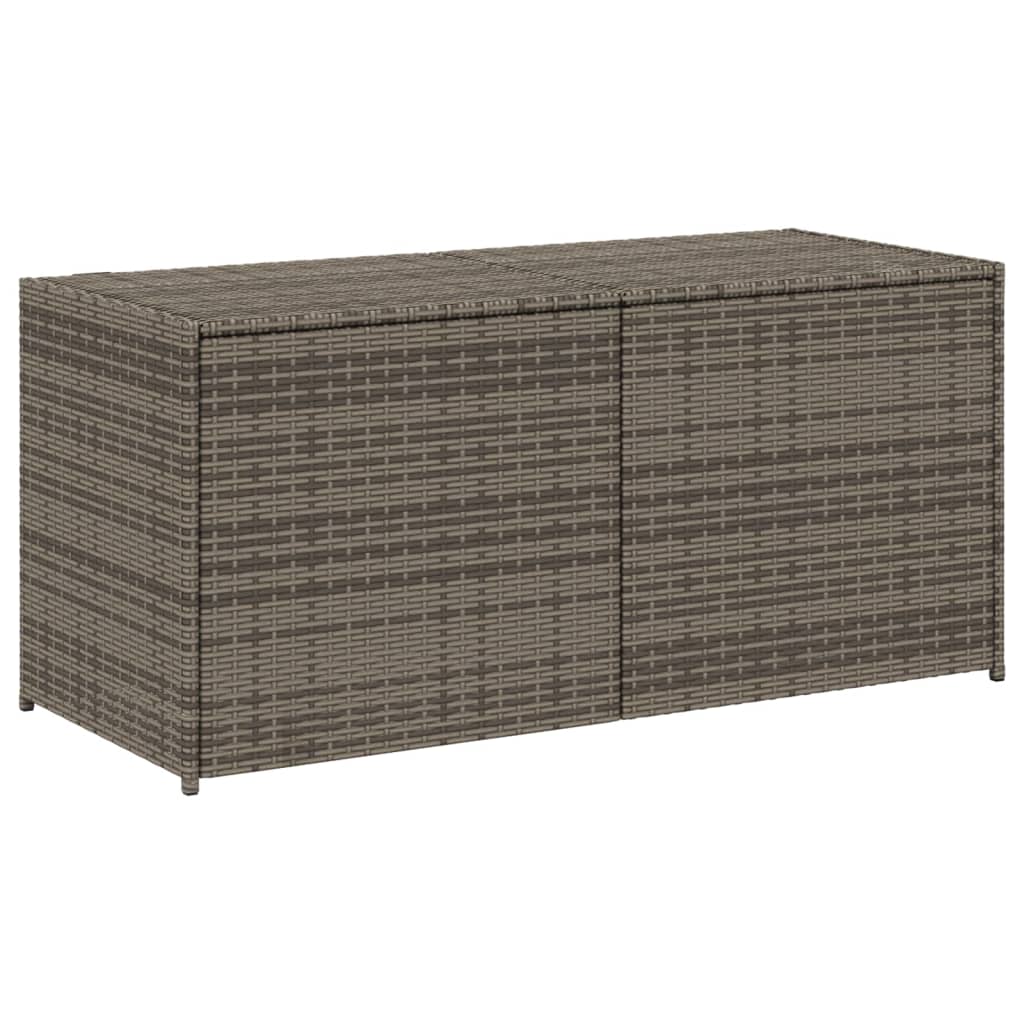 vidaXL Garden Storage Box Gray 74.8 Gal Poly Rattan