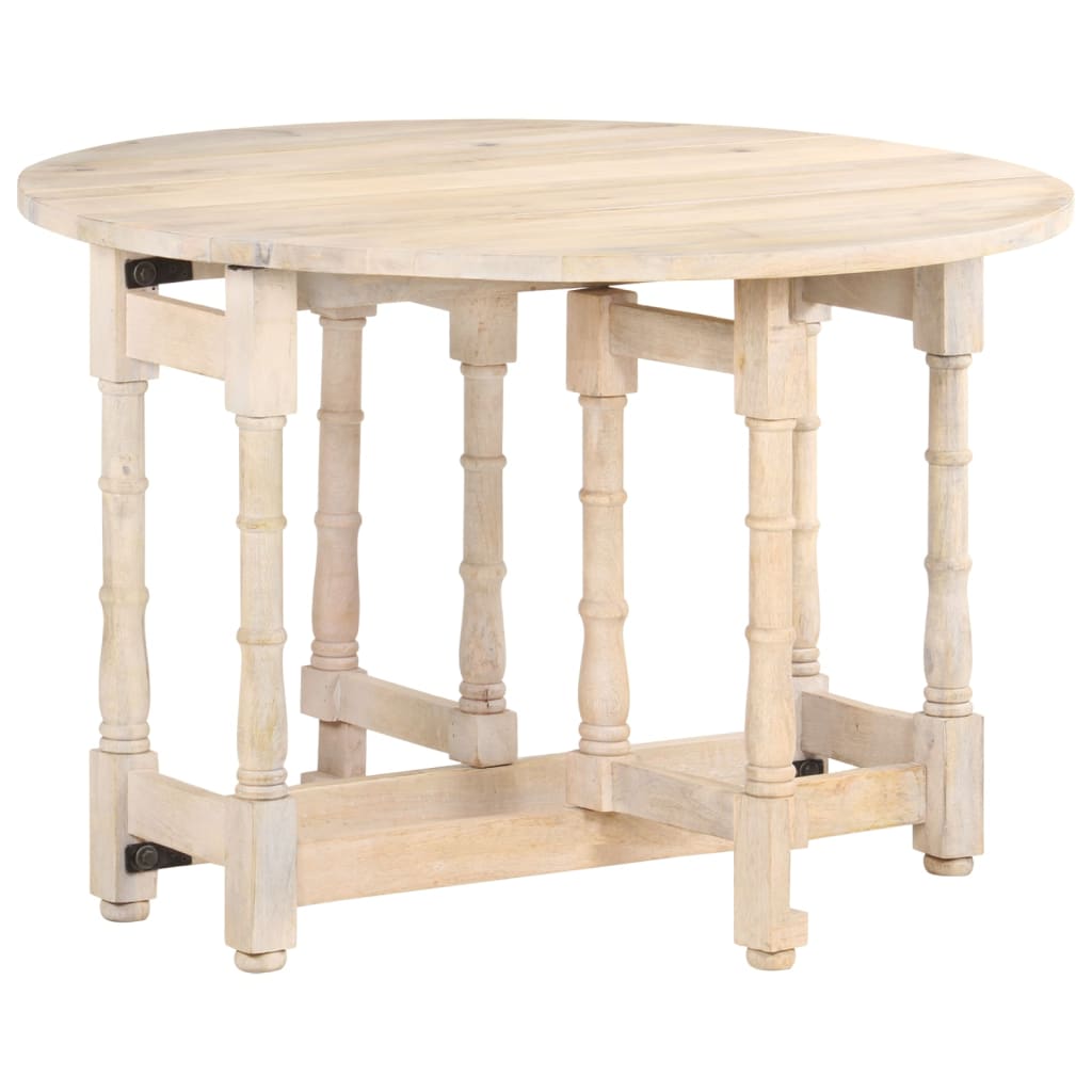 vidaXL Dining Table Round 43.3"x29.9" Solid Mango Wood