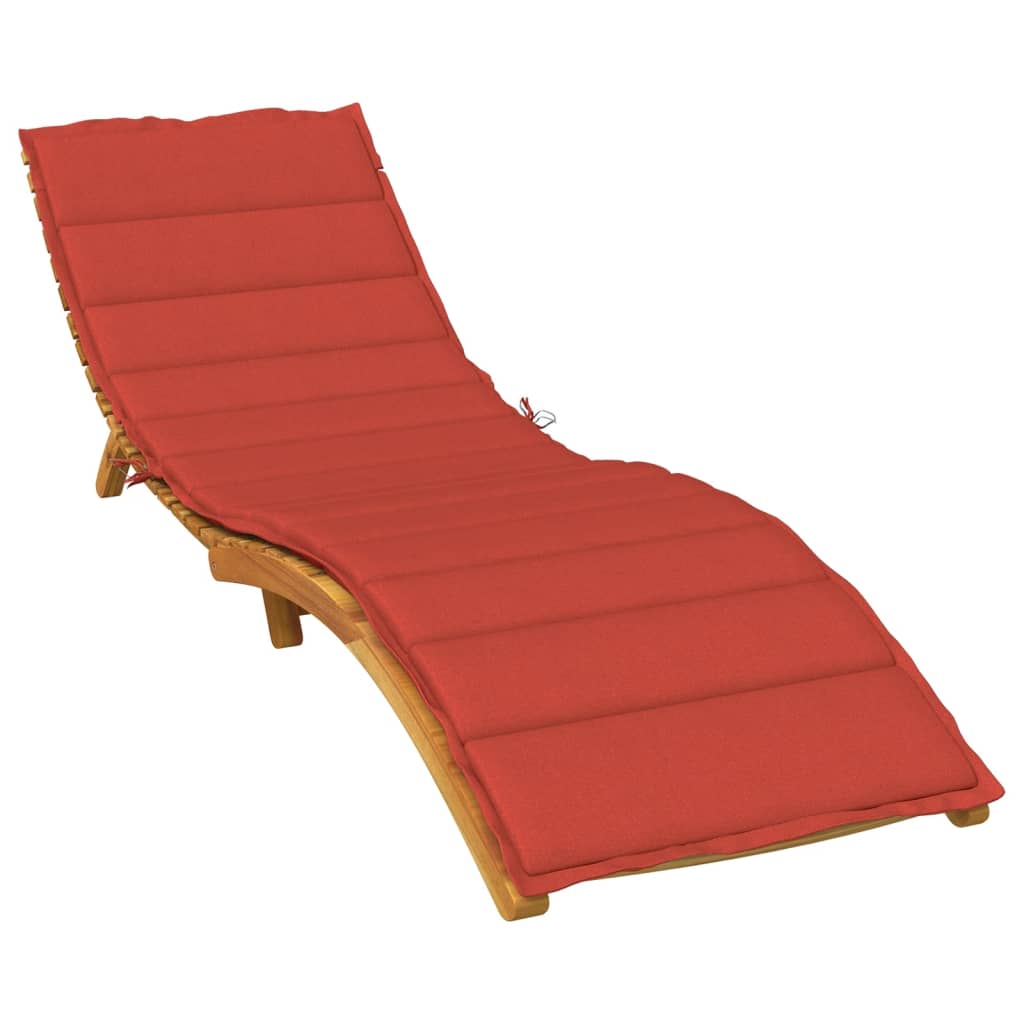 vidaXL Sun Lounger Cushion Melange Red 78.7"x19.7"x1.6" Fabric