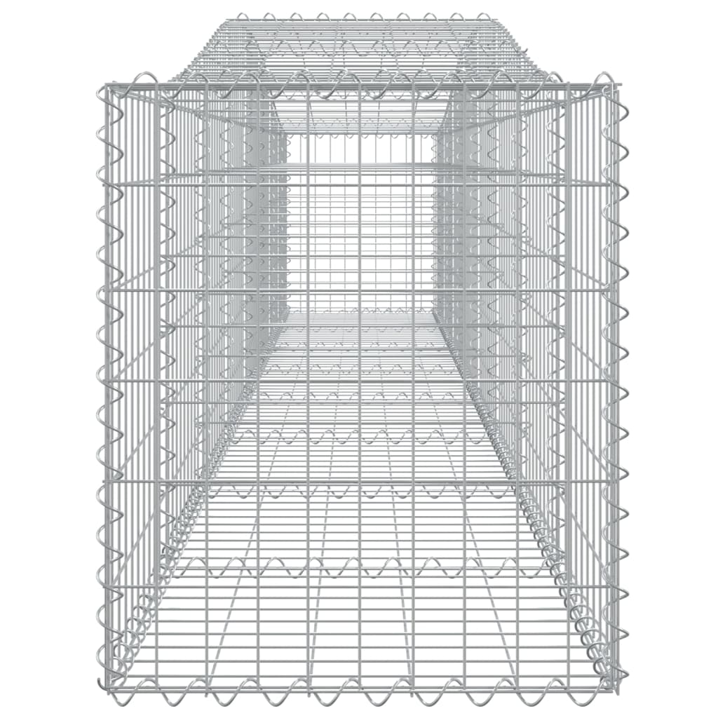 vidaXL Arched Gabion Baskets 4 pcs 157.5"x19.7"x23.6"/31.5" Galvanized Iron