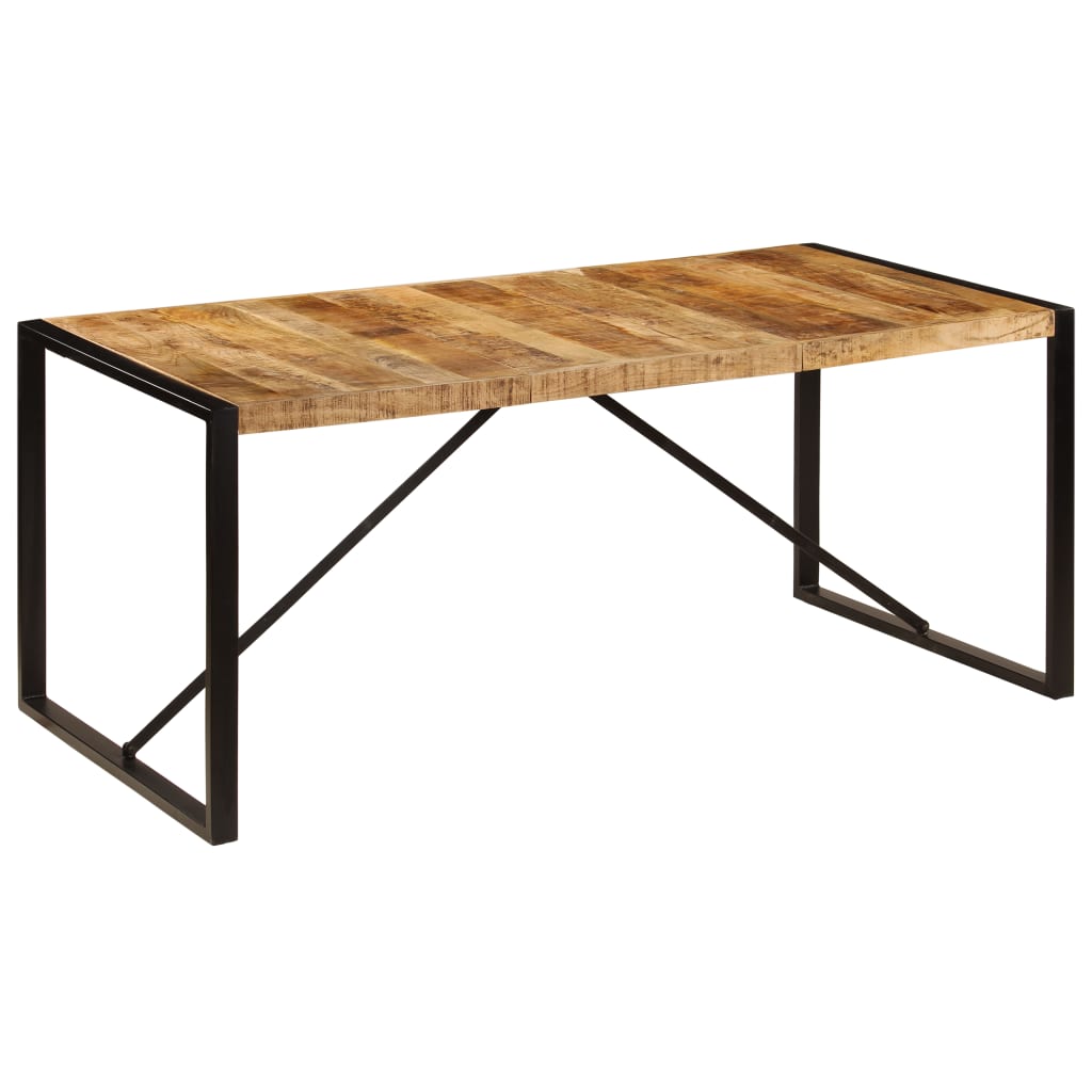 vidaXL Dining Table Solid Rough Mango Wood 70.9"