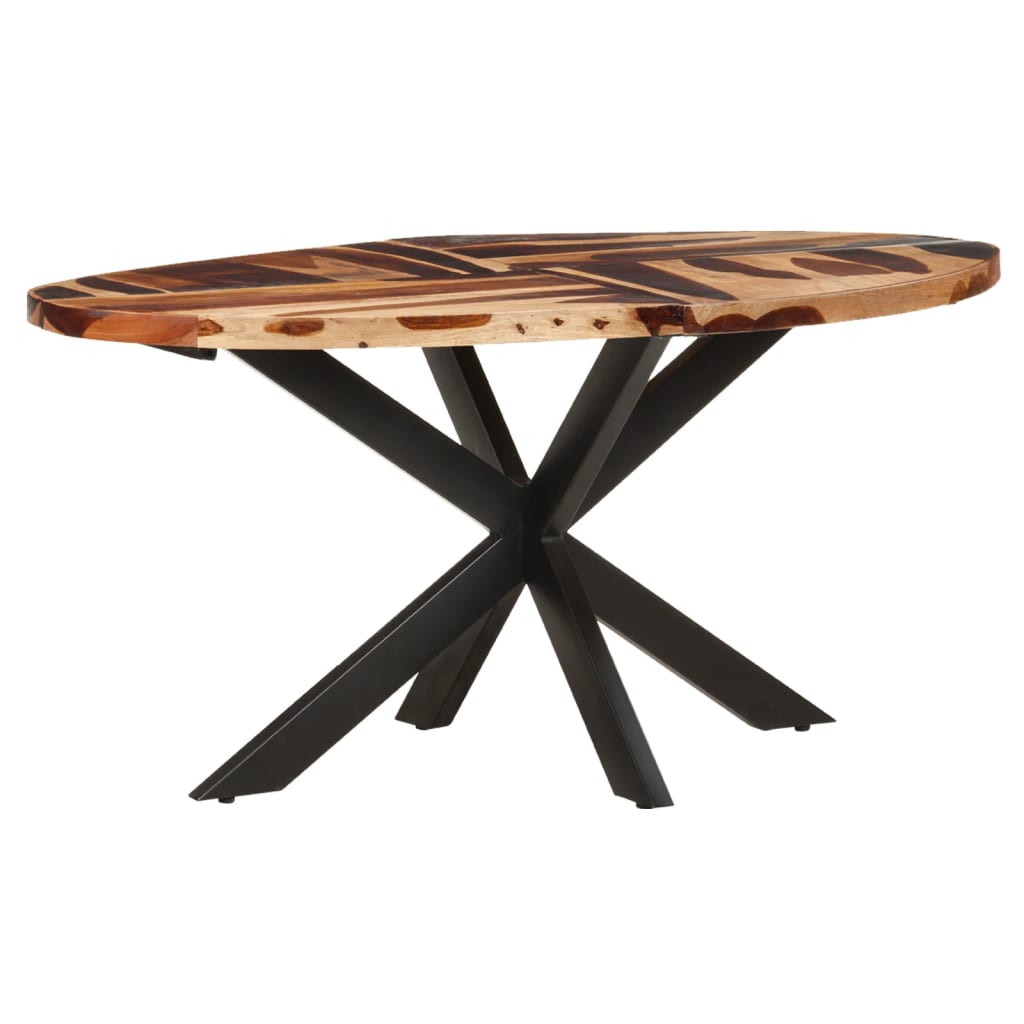 vidaXL Dining Table 63"x35.4"x29.5" Solid Acacia Wood