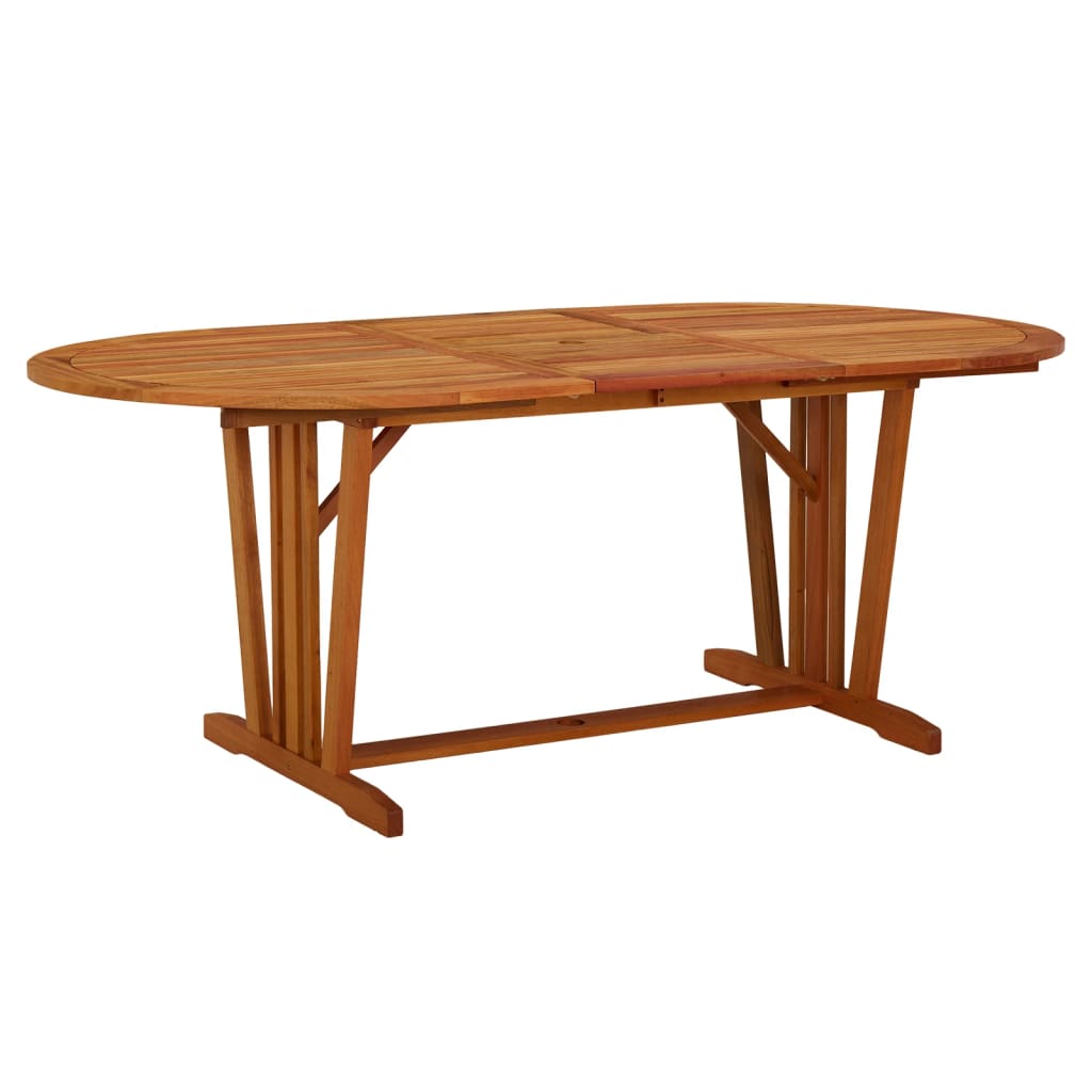 vidaXL Patio Table 78.7"x39.4"x29.5" Solid Wood Eucalyptus