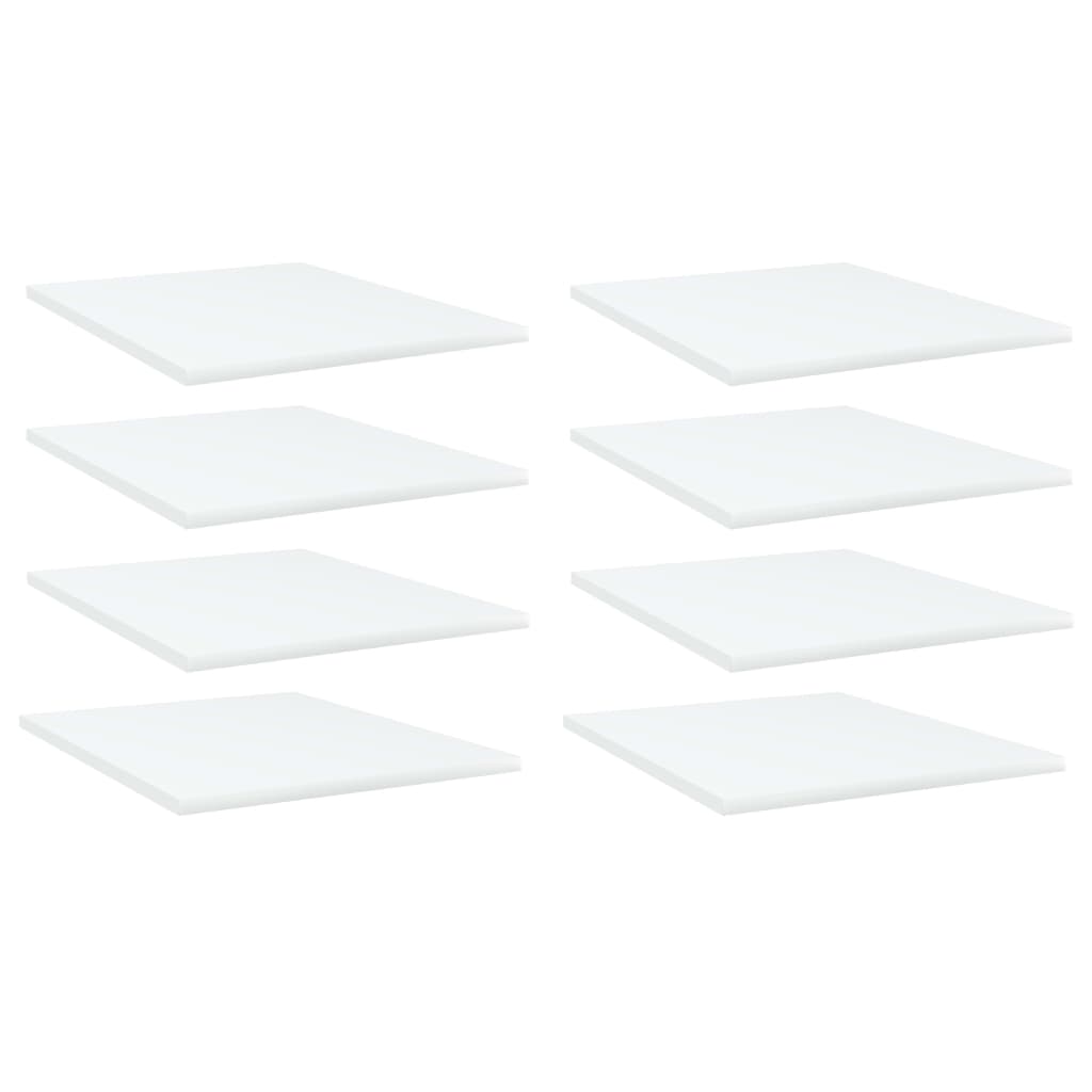 vidaXL Bookshelf Boards 8 pcs White 15.7"x19.7"x0.6" Engineered Wood