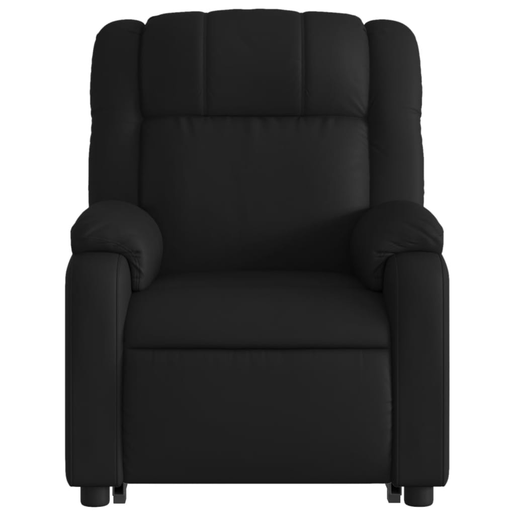 vidaXL Stand up Massage Recliner Chair Black Faux Leather