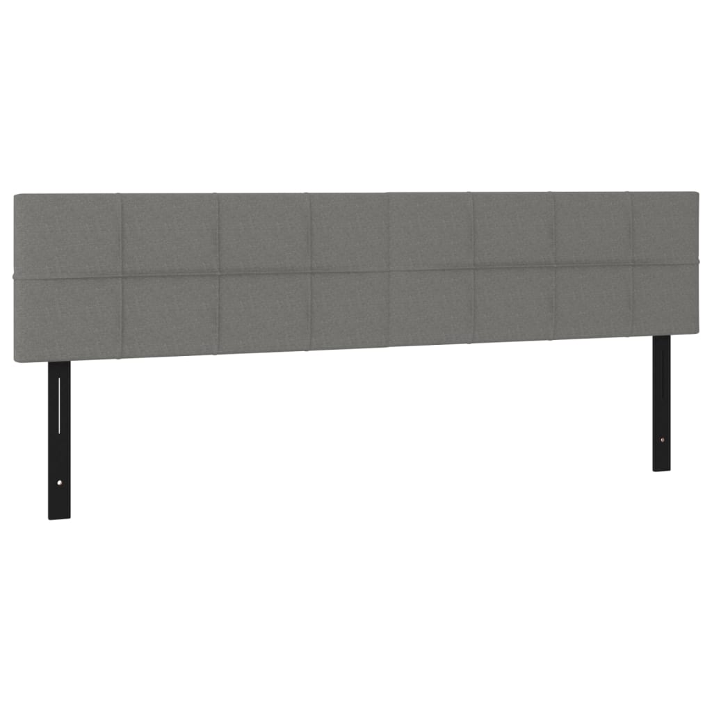 vidaXL LED Headboard Dark Gray 63"x2"x30.7"/34.6" Fabric