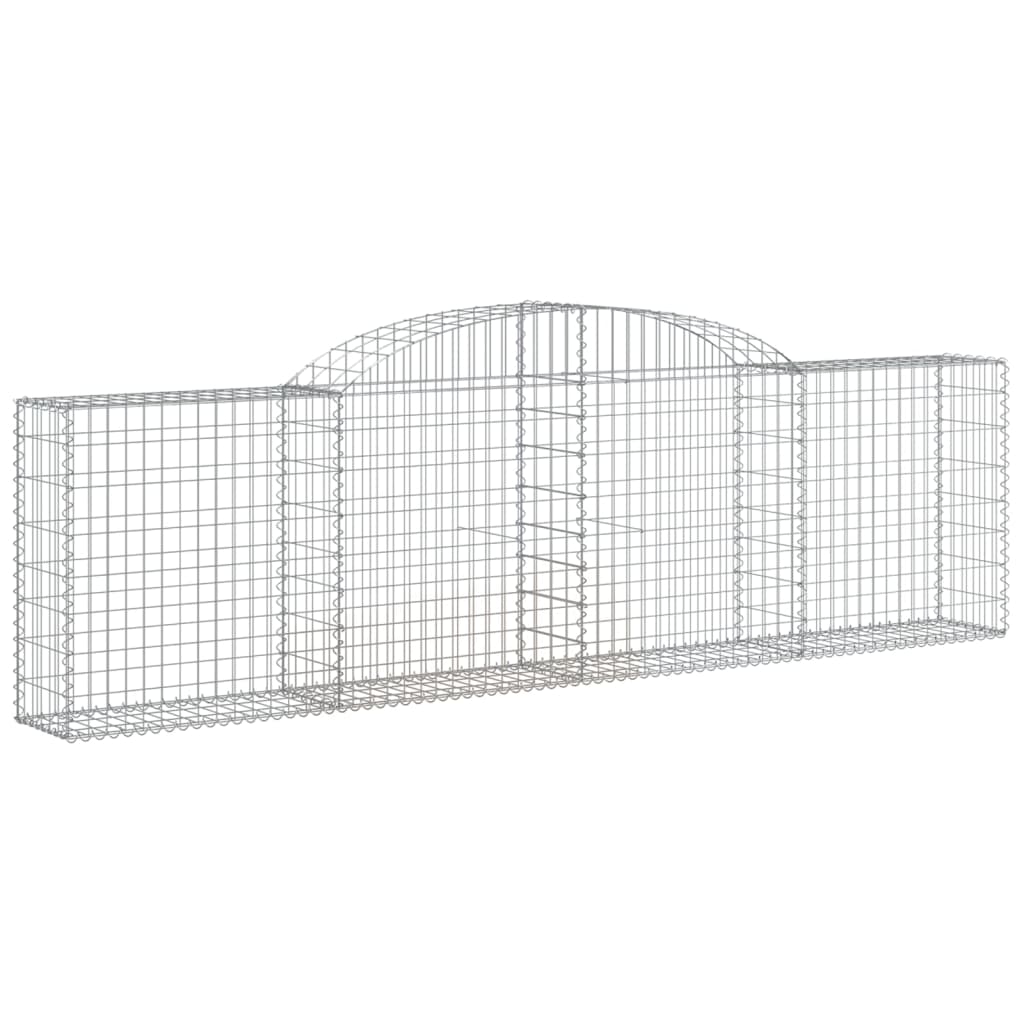 vidaXL Arched Gabion Baskets 12 pcs 118.1"x11.8"x31.5"/39.4" Galvanized Iron