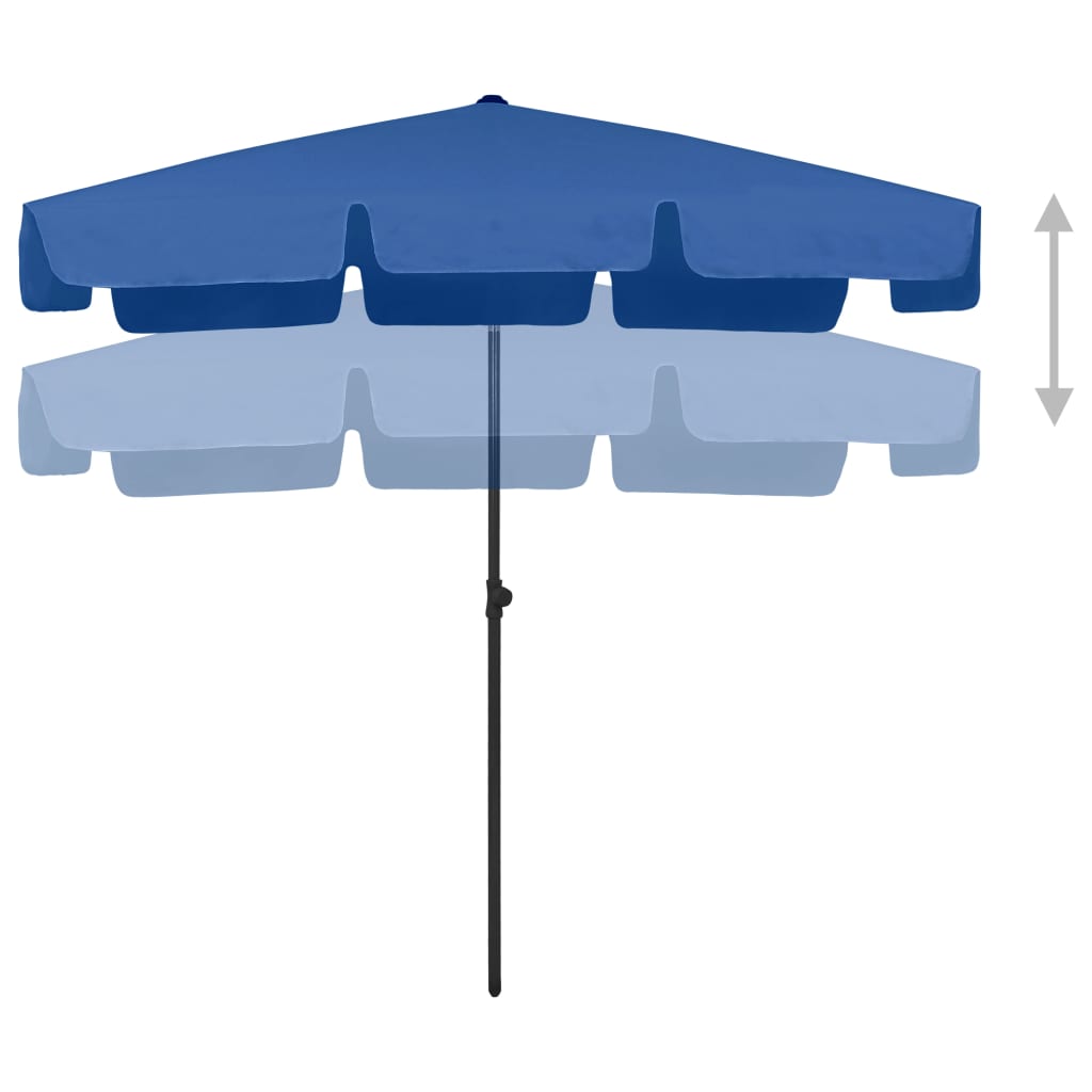 vidaXL Beach Parasol Azure Blue 78.7"x49.2"