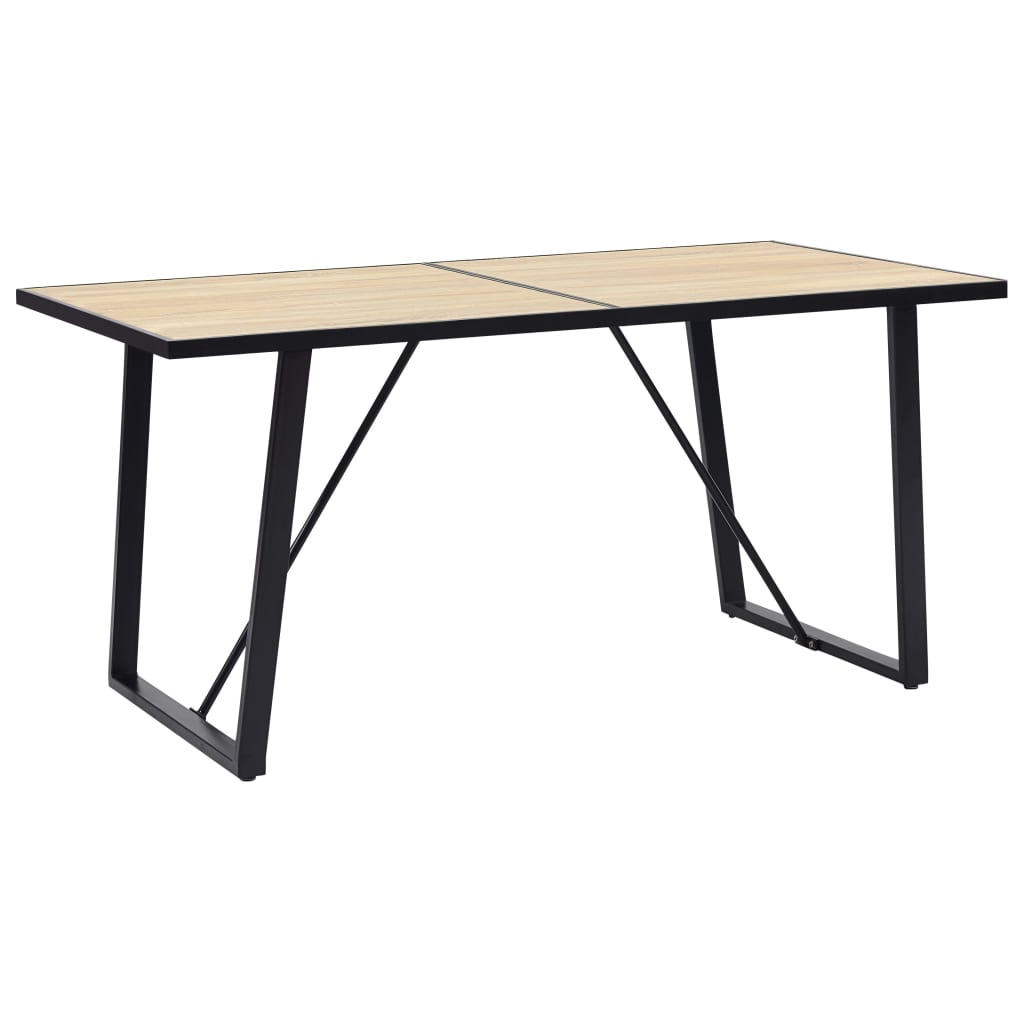 vidaXL Dining Table Oak 63"x31.5"x29.5" MDF