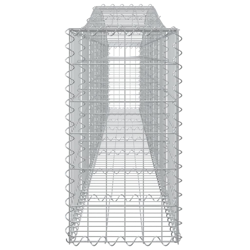 vidaXL Arched Gabion Baskets 5 pcs 157.5"x11.8"x23.6"/31.5" Galvanized Iron