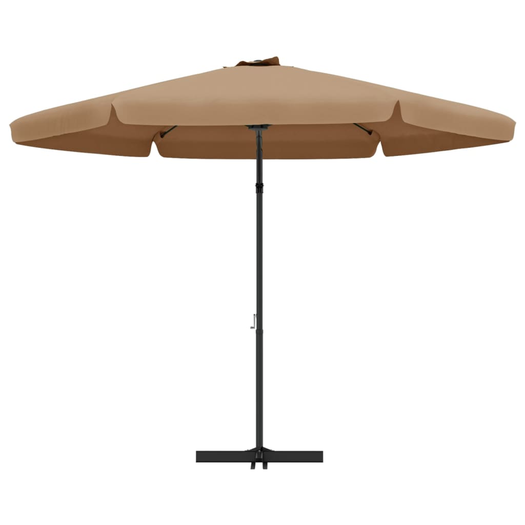 vidaXL Garden Parasol with Steel Pole 118.1" Taupe